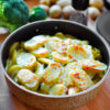 zapečené, zemiaky, zapečená, brokolica, recept, obed, večera, mozzarella